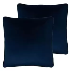 Image of Evans Lichfield Opulence Twin Pack Polyester Filled Cushions Royal