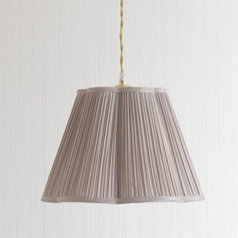 Image of ValueLights ValueLights Loralei Light Grey Pleated Faux Silk Easy Fit Lamp Shade with LED Bulb Size: Large Light Grey Large Unisex 5059406065651