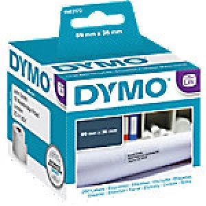 Image of DYMO LW Address Labels 1983172 Black on White Self Adhesive 36mm x 89mm 260 Labels