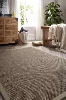Image of Sisal Rug Sage Green with Sage Green Border 120x170