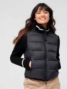 Image of BOSS Pileni Baffle Sweat Jacket - Black, Size 10, Women