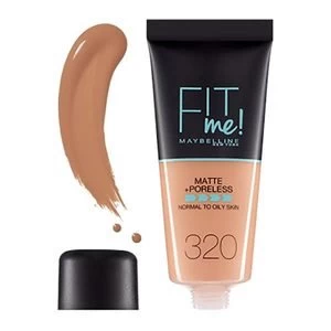 image of Maybelline Fit Me Matte & Poreless Foundation 320 Nat Tan, Natural Tan