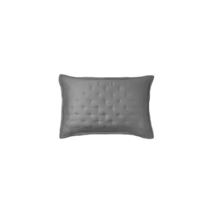 image of Donna Karan Essential Quilted Standard Pillowcase, Charcoal