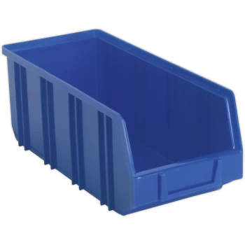 image of Sealey Plastic Storage Bin Deep 145 x 335 x 125mm Blue Pack of 16