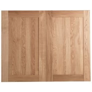 Image of Cooke Lewis Chesterton Solid Oak Larder door W600mm Set of 2
