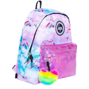 image of Hype Girls Unicorn Holographic Backpack - Pink