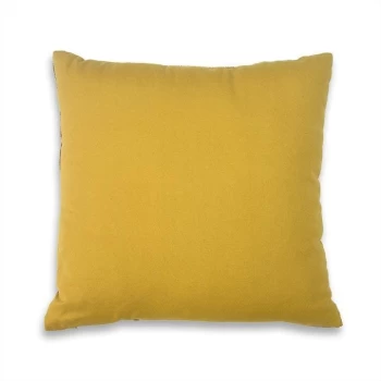 image of Linens and Lace and Lace Cotton Velvet Cushion - Ochre