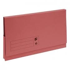 Image of 5 Star Document Wallet Full Flap Foolscap 285gms Red Pack of 50