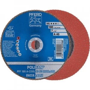 image of PFERD 67654185 POLIFAN-serrated washer PFF 180 A COOL 40 SG INOX + ALUMINUM Diameter 180 mm 10 pc(s)