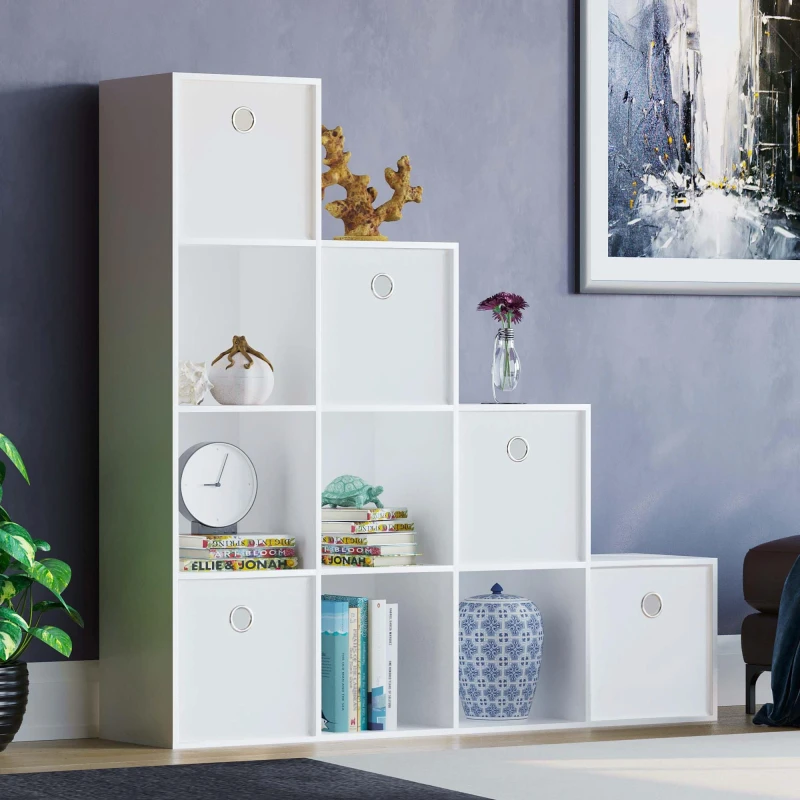 Image of Lassic 10 Cube Storage Unit (W) + Set of 5 Storage Cubes White unisex 10 Unit