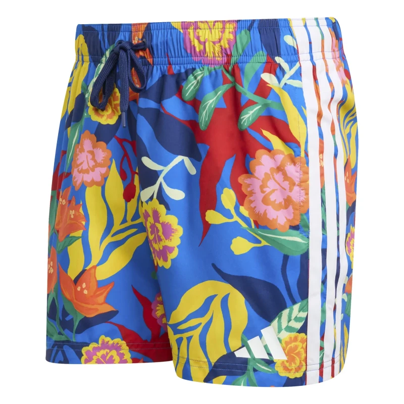 Image of Swim shorts adidas Mexicana Florals 3-Stripes Bleu Male S