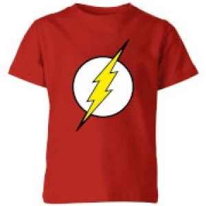 image of Justice League Flash Logo Kids T-Shirt - Red - 11-12 Years