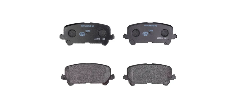 Image of HELLA 8DB 355 040-461 Brake pad set incl. wear warning contact, with accessories Brake Pad Set,disc brake (402)