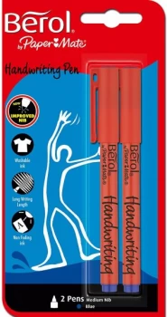 Image of Berol Handwriting Pen Blue PK2