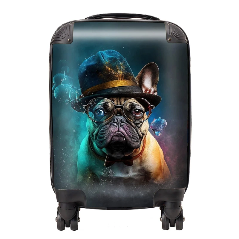 Image of Warren Reed - Designer French Bulldog Splashart Suitcase Size: Large Multicolor Unisex Large