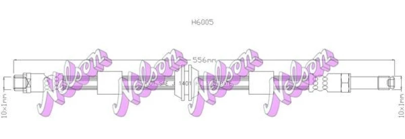Image of Brake hose KAWE H6005