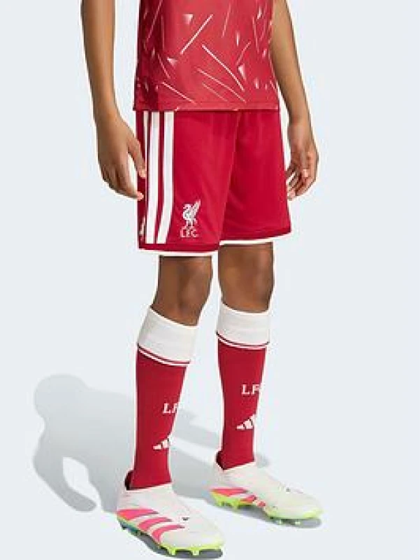 Image of adidas Liverpool Home Short 2026/27 Juniors Domestic Replica Shorts 7-8 Years Red 37284308175
