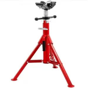 image of VEVOR High Folding Pipe Stand, Model V-Head 1107A Head High Folding Pipe Stand, Steel Jack Stands, 2 Ton Capacity, 28-inch to 51.5-inch Pipe Jack Stan