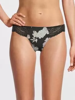 Image of DORINA Amryllis Printed Recycled Micro Brief, Black, Size 10, Women