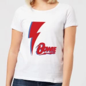 David Bowie Bolt Womens T-Shirt - White - 3XL