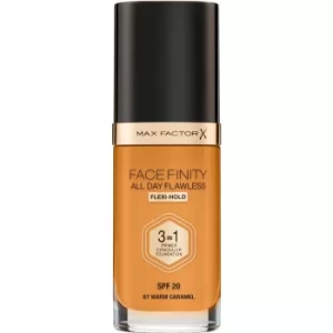 Image of Max Factor Facefinity All Day Flawless Long-Lasting Foundation SPF 20 Shade 87 Warm Caramel 30ml