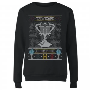 image of Triwizard Champion Womens Christmas Sweatshirt - Black - 5XL