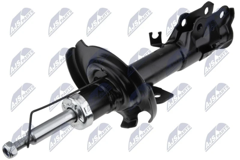 Image of NTY A-MZ-016 Shock absorber Front Axle Left, Gas Pressure, Twin-Tube, Suspension Strut, Bottom Clamp Shock Absorber (854)
