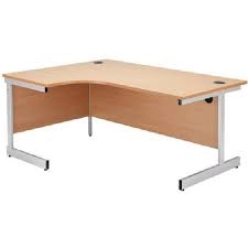 Image of Jemini Beech 1200mm Left Hand Radial Cantilever Desk KF838039