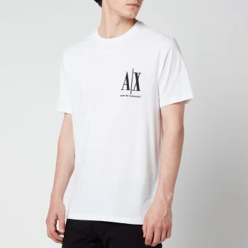 image of Armani Exchange AX Small Icon Logo T-Shirt White Size XL Men