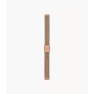 Image of Fossil Womens 12Mm Rose Gold-Tone Stainless Steel Mesh Bracelet - Rose Gold
