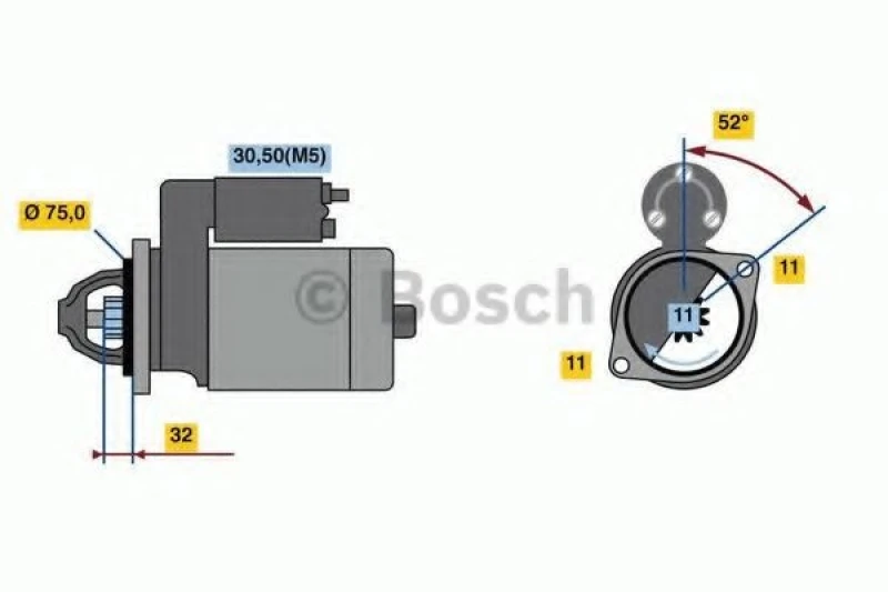 Image of Starter motor Bosch 0 986 023 250
