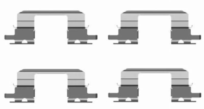 Image of HELLA Brake pad fitting kit HELLA 8DZ 355 203-821