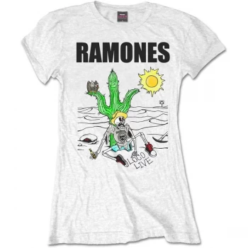 Image of Ramones - Loco Live Womens Medium T-Shirt - White