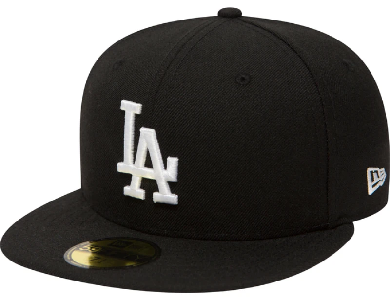 Image of New Era Los Angeles Dodgers Mlb Fitted Cap Black 7 3/8