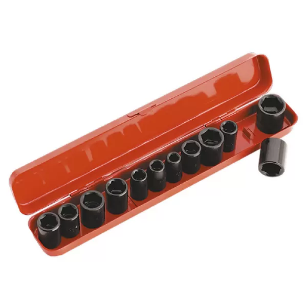 Image of Genuine SEALEY AK682 Impact Socket Set 12pc 3/8Sq Drive Metric/Imperial