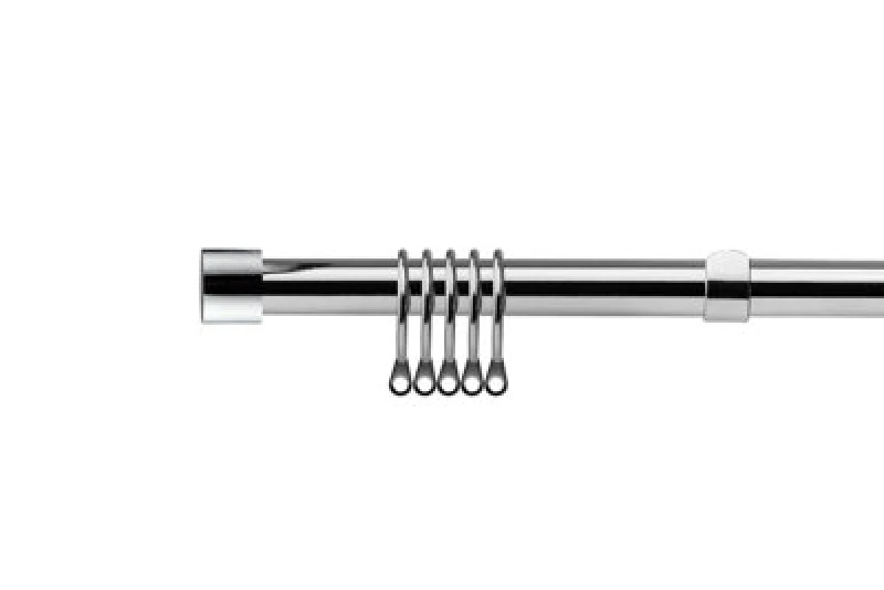 Image of 16-19mm Fenton Extendable Metal Curtain Pole Set Chrome 120-210Cm