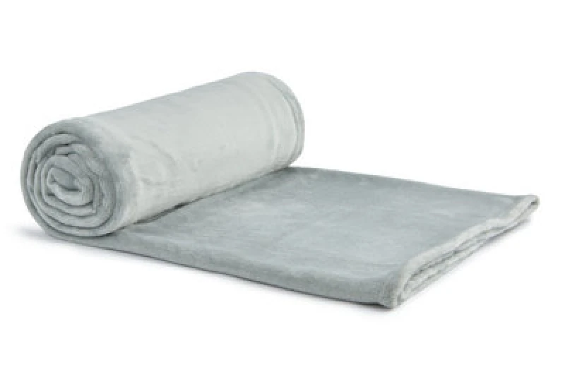 Image of New Edge Blinds NewEdgeBlinds Plush Collection Flannel Fleece Super Soft Throw in Silver (79" x 95"), Grey HF-PLTH-SI7995