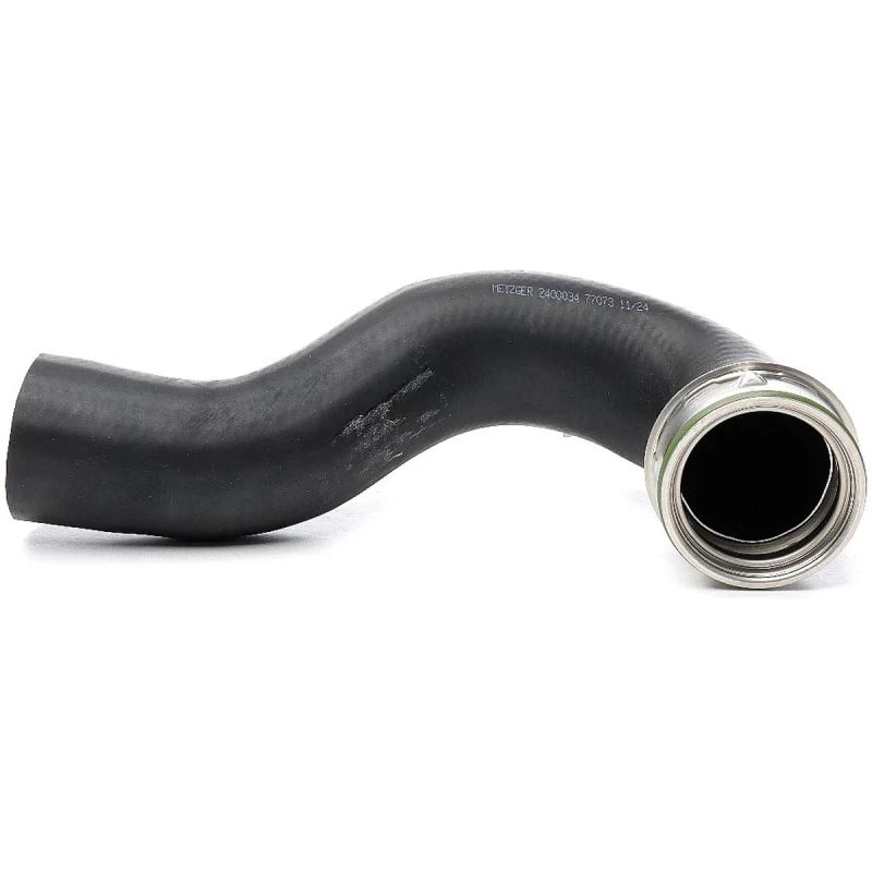 Image of METZGER 2400034 Turbocharger Hose without clamp, with quick coupling, Rubber with fabric lining Rubber with fabric lining Charger Intake Hose (3314)