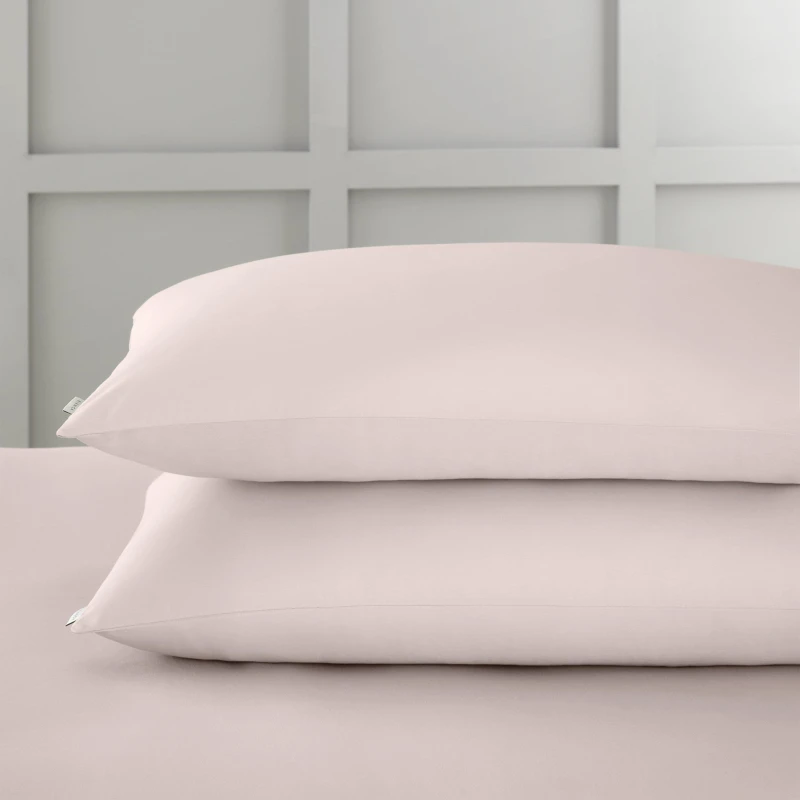 Image of Bianca '400 Thread Count Cotton Sateen' Standard Pillowcases Pink