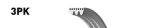 Image of Micro-V Multi-Ribbed Belt 3PK675 Gates 3PK675
