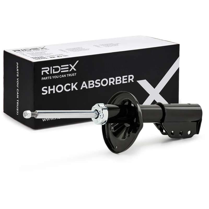 Image of RIDEX 854S0856 Shock absorber Left, Gas Pressure, Twin-Tube, Suspension Strut, Top pin Shock Absorber (854)