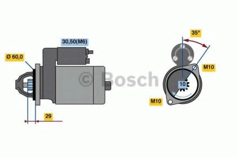 Image of Starter motor Bosch 0 986 022 240