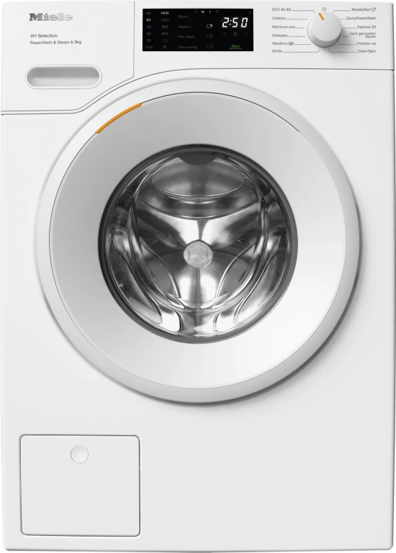 Image of Miele W1 PowerWash WSD383 WCS 9KG WiFi Connected Washing Machine with 1400 rpm - White - A Rated