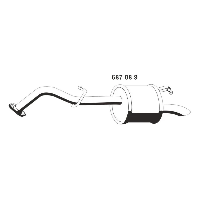 Image of ERNST 687089 Rear silencer End Silencer (3437)