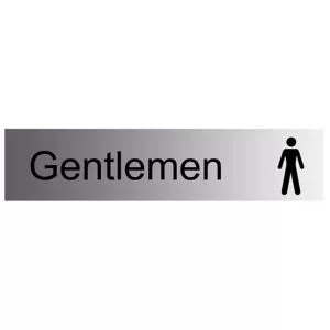 Image of The House Nameplate Company Gentlemen Self-Adhesive Labels, (H)50mm (W)225mm