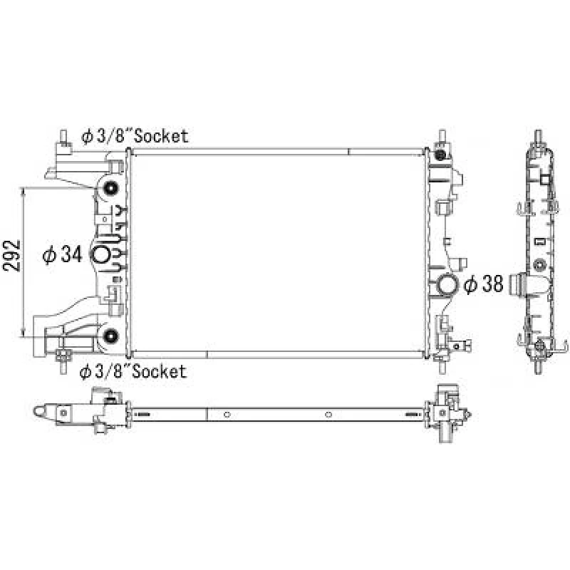 Image of Engine radiator DIEDERICHS DCM2696