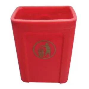 Image of Titus mounted litter bin with lid