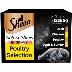 Sheba Select Slices Poultry Cat Food 12 x 85g