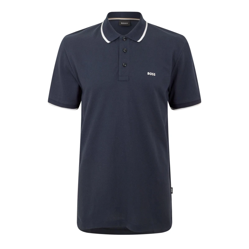 Image of Boss Mens HBB Parlay 190 Short-Sleeve Shirt Dark Blue male Large