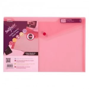 Image of Snopake Polyfile Wallet File Foolscap Red PK5